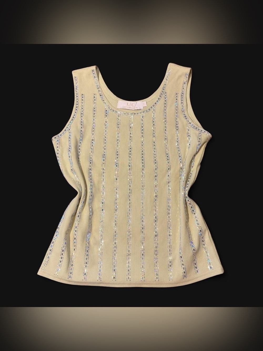 Y2K Green Rhinestone Tank Top by Lizette Collection!